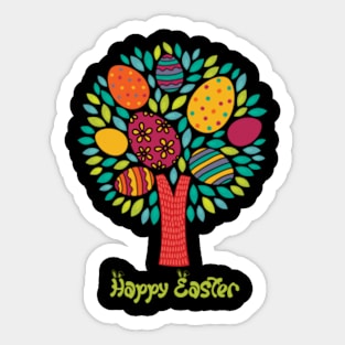 << Tree Easter - Happy Easter >> Sticker